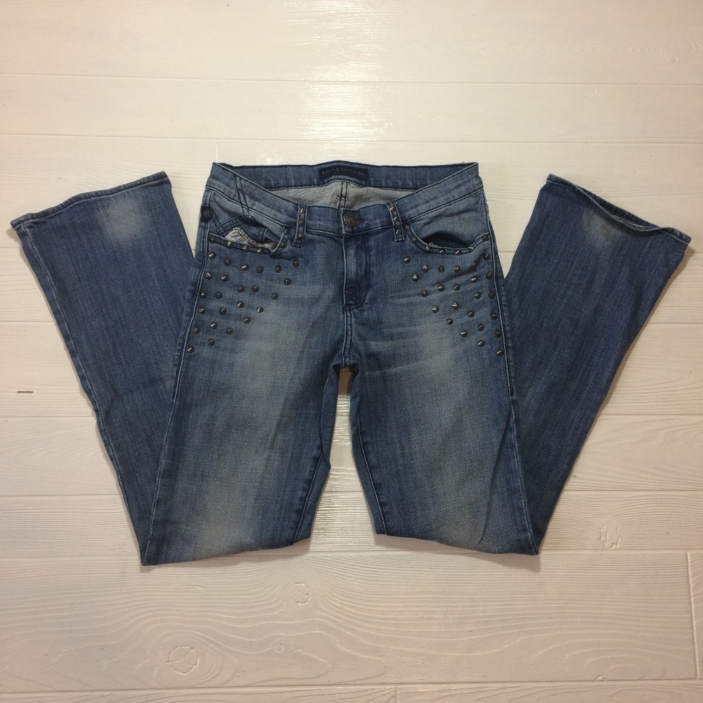 ROCK & REPUBLIC Kasandra Studded Bootcut Jeans 10M
